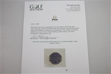 1933 PGA Championship at Blue Mound CC Contestant Badge - Gene Sarazen Winner