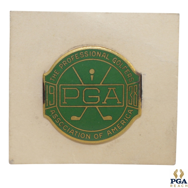 1938 PGA Championship at Shawnee CC Contestant Badge - Paul Runyan Winner