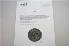 1940 PGA Championship at Hershey CC Contestant Badge - Byron Nelson Winner