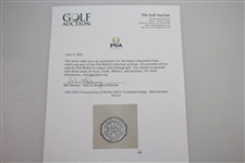 1944 PGA Championship at Manito G&CC Contestant Badge - Bob Hamilton Winner