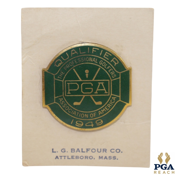 1949 PGA Championship at Hermitage CC Contestant Badge - Sam Snead Winner