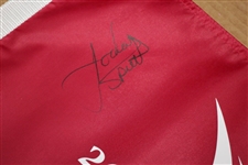 Jordan Spieth Signed 2015 US Open at Chambers Bay Red Screen Flag JSA ALOA