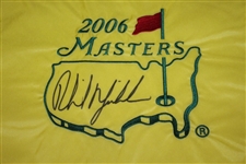 Phil Mickelson Signed 2006 Masters Embroidered Flag JSA ALOA