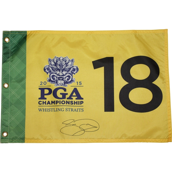 Jason Day Signed 2015 PGA Championship at Whistling Straits Flag JSA ALOA