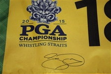 Jason Day Signed 2015 PGA Championship at Whistling Straits Flag JSA ALOA