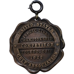 1922 USGA Public Links Championship at Ottawa Park Contestant Badge - First Championship