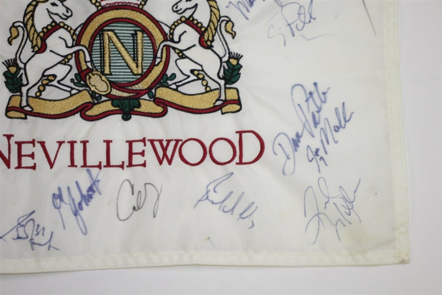 Michael Jordan & others Multi-Signed Nevillewood Embroidered Flag JSA ALOA