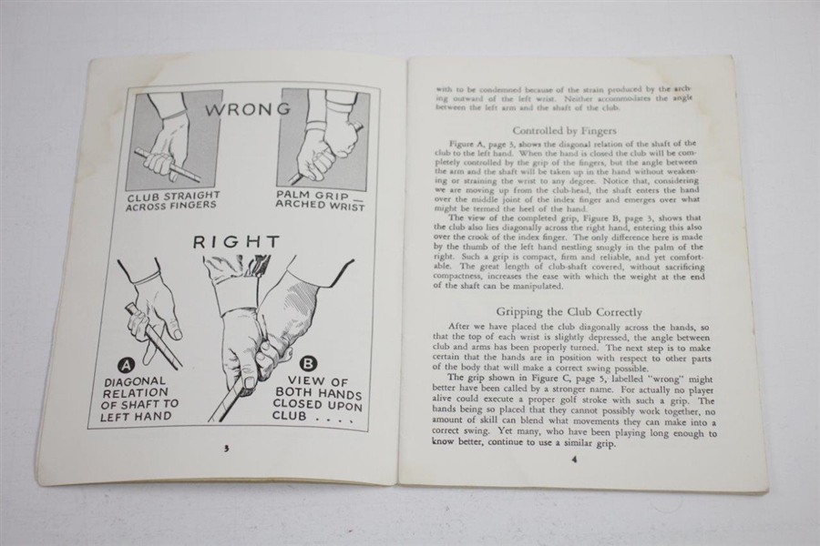 1935 Rights and Wrongs of Golf Booklet by Bobby Jones