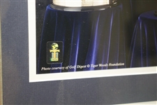 Golf Digest Tiger Woods Foundation Photo with Masters, US Open, OPEN, US Amateur, & PGA Trophies - Framed