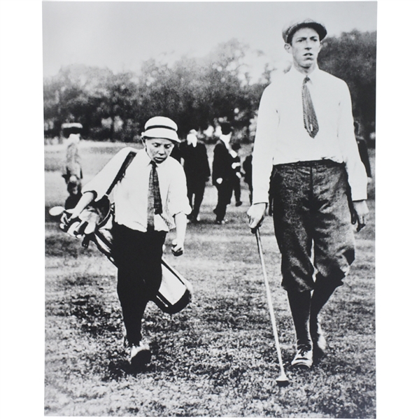 Francis Ouimet B&W 16x20 Matted Photo at 1913 US Open with Caddie Eddie Lowery