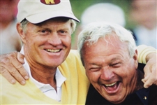 Arnold Palmer & Jack Nicklaus Color 16x20 Matted Candid Photo