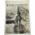 Vintage 1930s Exposed Underground Water Drainage Pipe Photo - Wendell P. Miller Collection