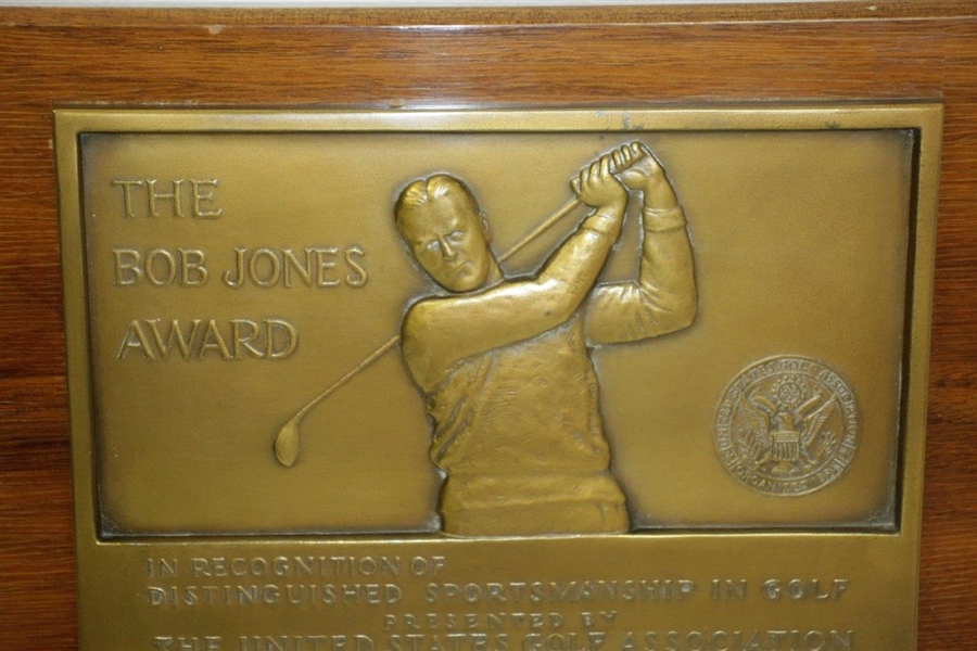 Horton Smith's 1962 United States Golf Association Presented - The Bob Jones Award Plaque