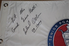 Michael Allen Signed 70th Senior PGA Championship Embroidered Flag with Good Times Roll & '09 Champ' JSA ALOA