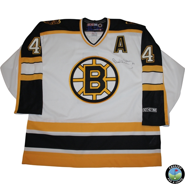 Bobby Orr Twice Signed Boston Bruins #4 NHL Jersey JSA ALOA
