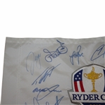 2018 Ryder Cup at Le Golf National European Team Signed Embroidered Flag JSA ALOA