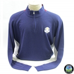 2018 Ryder Cup at Le Golf National European Team Navy 1/2 Zip Sweater