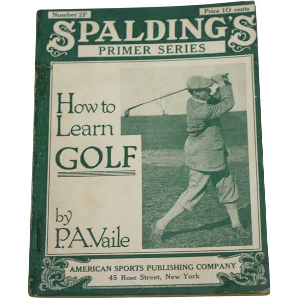 1919 1st Edition Spalding Primer Series 'Hot To Learn Golf' by P.A. Vaile