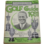 1931 Spaldings Athletic Library Golf Guide with Bobby Jones & Trophies on Cover