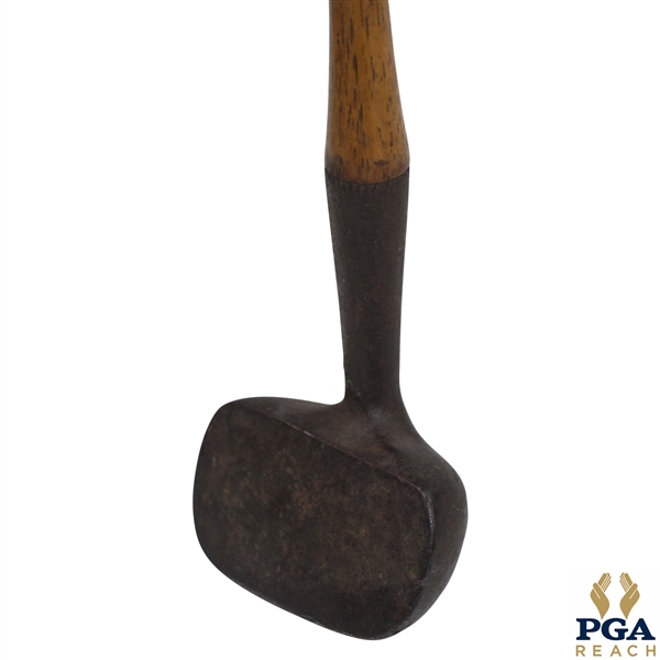 Seldom Seen 1897 The Spalding 'Wright & Ditson Selected' Center-Shafted Lofting-Mashie - 4lb Swing Weight 