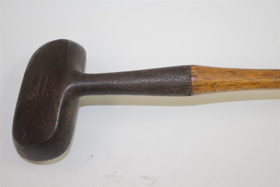 Seldom Seen 1897 The Spalding 'Wright & Ditson Selected' Center-Shafted Lofting-Mashie - 4lb Swing Weight 