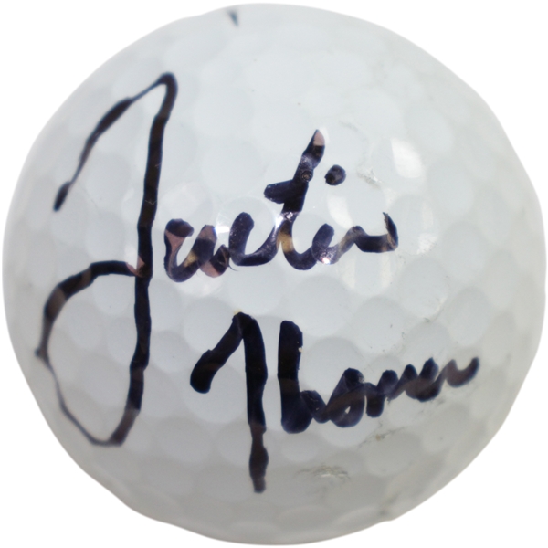 Justin Thomas Full Signature Personal Used & Marked Titleist 5 Golf Ball JSA ALOA