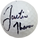 Justin Thomas Full Signature Personal Used & Marked Titleist 5 Golf Ball JSA ALOA