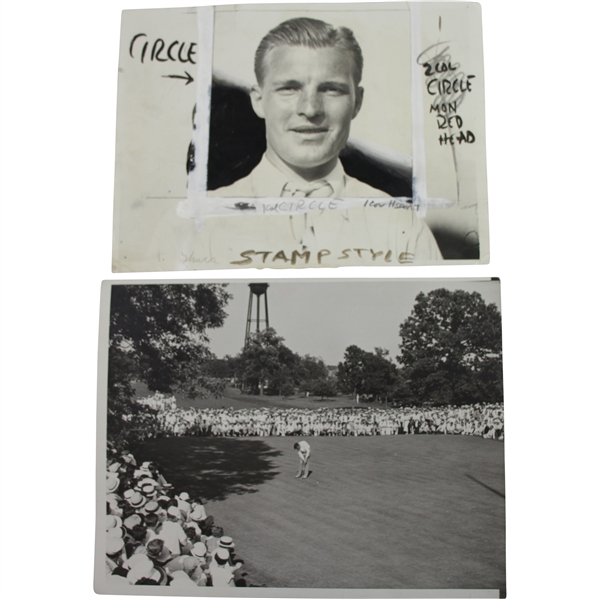 1933 US Open at North Shore GC Wire Photos - Johnny Goodman & Ralph Guldahl