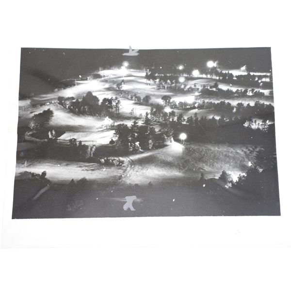 1964 Wire Photo of Colonial CC at Lynnfield, Mass. - First Nighttime Professional Golf Tournament!