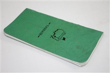 Masters Tournament Official April 1996 Yardage Book - Revised 10/98