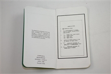 Masters Tournament Official April 1996 Yardage Book - Revised 10/98