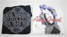 Vince Gill & Amy Grant Gill Signed CD's & 8x10 Photos with Shirts & Hat JSA ALOA