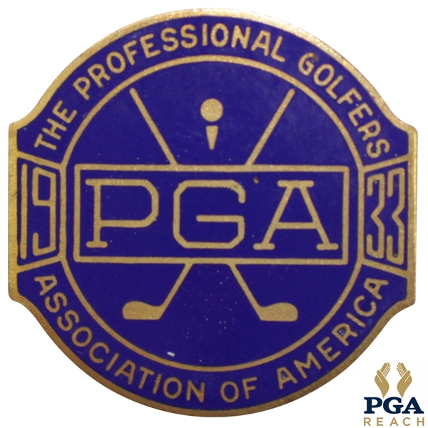 1933 PGA Championship at Blue Mound CC Contestant Badge - Gene Sarazen Winner