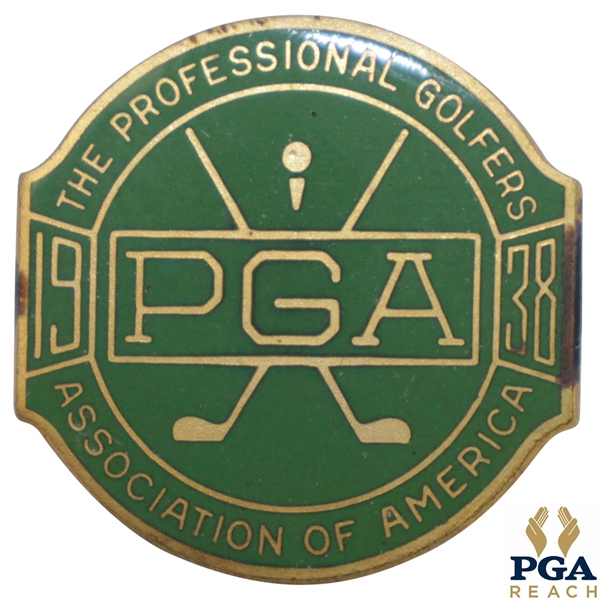 1938 PGA Championship at Shawnee CC Contestant Badge - Paul Runyan Winner