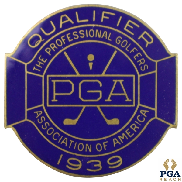 1939 PGA Championship at Pomonok CC Contestant Badge - Henry Picard Winner