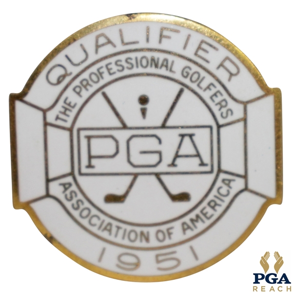 1951 PGA Championship at Oakmont CC Contestant Badge - Sam Snead Winner