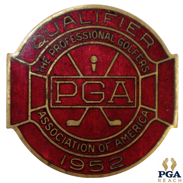 1952 PGA Championship at Big Spring CC Contestant Badge - Jim Turnesa Winner