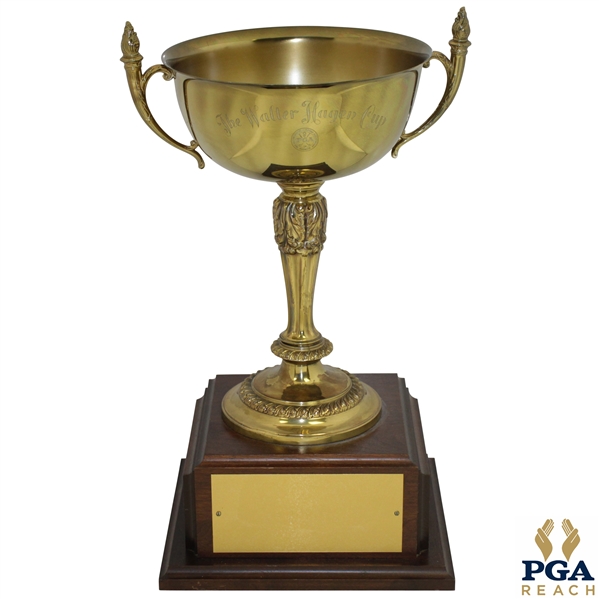 Official Walter Hagen Cup on Wood Plinth - Excellent Condition - 16" Tall