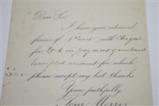 Old Tom Morris Signed Feb. 3, 1904 St. Andrews Stationary Playing a good bit of golf lately JSA FULL #BB53952