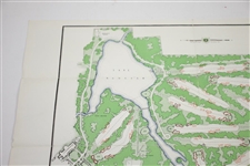 1932 Medinah Country Club 'Plan of the Third Course' Map with Photos on Reverse