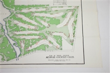 1932 Medinah Country Club 'Plan of the Third Course' Map with Photos on Reverse