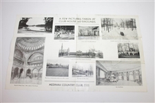 1932 Medinah Country Club 'Plan of the Third Course' Map with Photos on Reverse