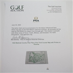 1932 Medinah Country Club 'Plan of the Third Course' Map with Photos on Reverse