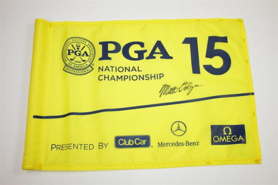 Matt Dobyns Signed PGA Professional National Championship Yellow Flag - 2012 Winner
