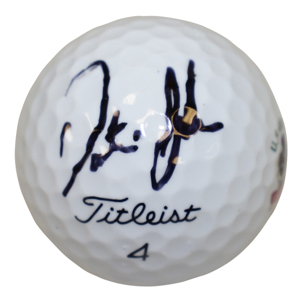 Dustin Johnson Signed 2016 US Open at Oakmont Logo Ball JSA #FF47782