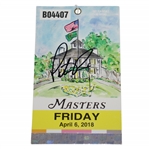 Patrick Reed Signed 2018 Masters Friday Ticket #B04407 JSA #DD12953