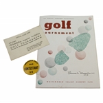 1948 Philadelphia Inquirer Inv. at Whitemarsh Contestant Badge, Program, & Scorecard - Rod Munday Collection