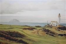 Ailsa Course Turnberry Print Signed by Artist Graeme Baxter - Framed