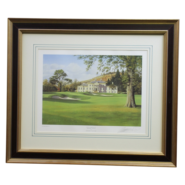 Loch Lomond GC Rossdhu House Print Signed by Artist Graeme Baxter - Framed