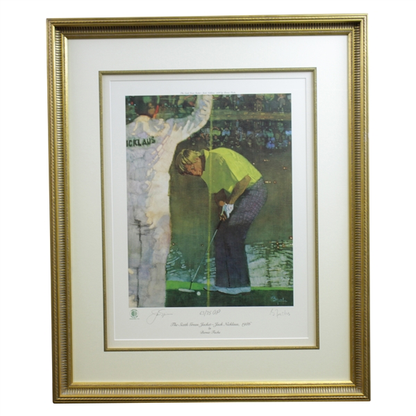Jack Nicklaus Signed WGHoF 6th Green Jacket - 1986 #63/75 Bernie Fuchs Artists Proof JSA ALOA